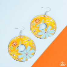 Load image into Gallery viewer, Paparazzi Embroidered Elegance Yellow Earrings