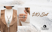 Load image into Gallery viewer, Paparazzi Notably Natural Necklace and Free-Spirited Forma Ring Set