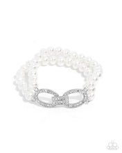 Load image into Gallery viewer, Paparazzi Fancy-Free Fanfare White Bracelet
