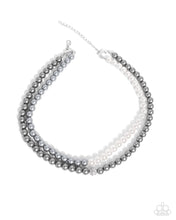 Load image into Gallery viewer, Paparazzi Pearly Paladin Silver Necklace