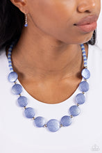Load image into Gallery viewer, Paparazzi Scratched Showtime Blue Necklace