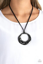 Load image into Gallery viewer, Paparazzi Tectonic Treasure Black Necklace