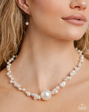 Load image into Gallery viewer, Paparazzi Wiry Wonder Necklace and Wiry Wish White Pearl Bracelet Set