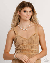 Load image into Gallery viewer, Paparazzi Wiry Wonder Necklace and Wiry Wish White Pearl Bracelet Set
