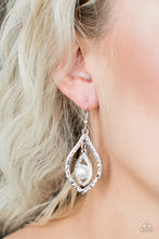 Load image into Gallery viewer, Paparazzi Breaking Glass Ceilings White Earrings