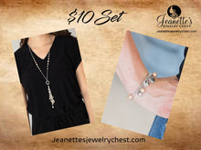 Load image into Gallery viewer, Paparazzi Tasseled Treasure Brown Necklace and More Amour Bracelet Set