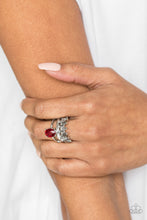 Load image into Gallery viewer, Paparazzi Crowned Victor Ring Red