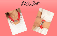 Load image into Gallery viewer, Paparazzi Summer Splash Necklace and Dip and Dive Bracelet Set - Multi