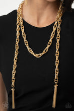 Load image into Gallery viewer, Paparazzi SCARFed for Attention Gold Necklace