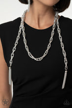 Load image into Gallery viewer, Paparazzi Scarfed For Attention Silver Necklace