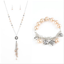 Load image into Gallery viewer, Paparazzi Tasseled Treasure Brown Necklace and More Amour Bracelet Set
