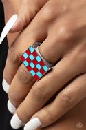 Load image into Gallery viewer, Paparazzi Checkerboard Craze Red Ring
