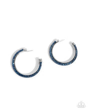 Load image into Gallery viewer, Paparazzi Chiseled Crescendo Blue Earrings
