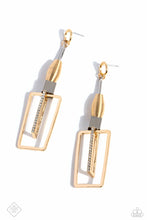 Load image into Gallery viewer, Paparazzi  Clear the SQUARE Gold Earrings
