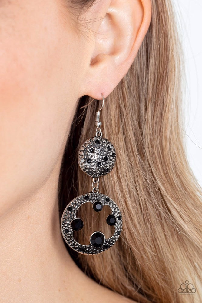 Paparazzi  Eastern Entrada Black Earrings