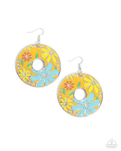 Load image into Gallery viewer, Paparazzi Embroidered Elegance Yellow Earrings
