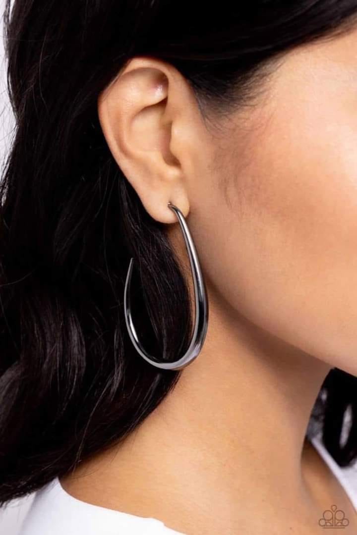 Paparazzi Exclusive Element Black  Earrings