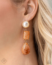 Load image into Gallery viewer, Paparazzi Marbled Moment Necklace and Marbled Masterpiece Orange Earrings
