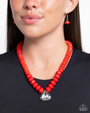 Load image into Gallery viewer, Paparazzi Trailblazing Triangle Red Necklace
