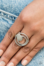 Load image into Gallery viewer, Paparazzi Edgy Eclipse Ring Silver
