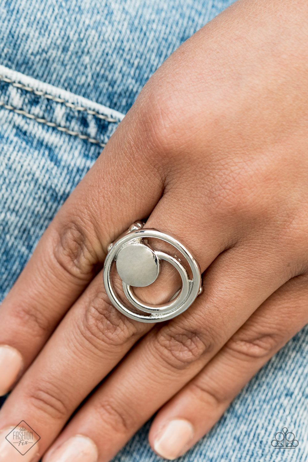 Paparazzi Edgy Eclipse Ring Silver