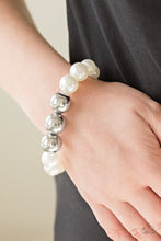 Load image into Gallery viewer, Paparazzi All Dressed UPTOWN White Bracelet
