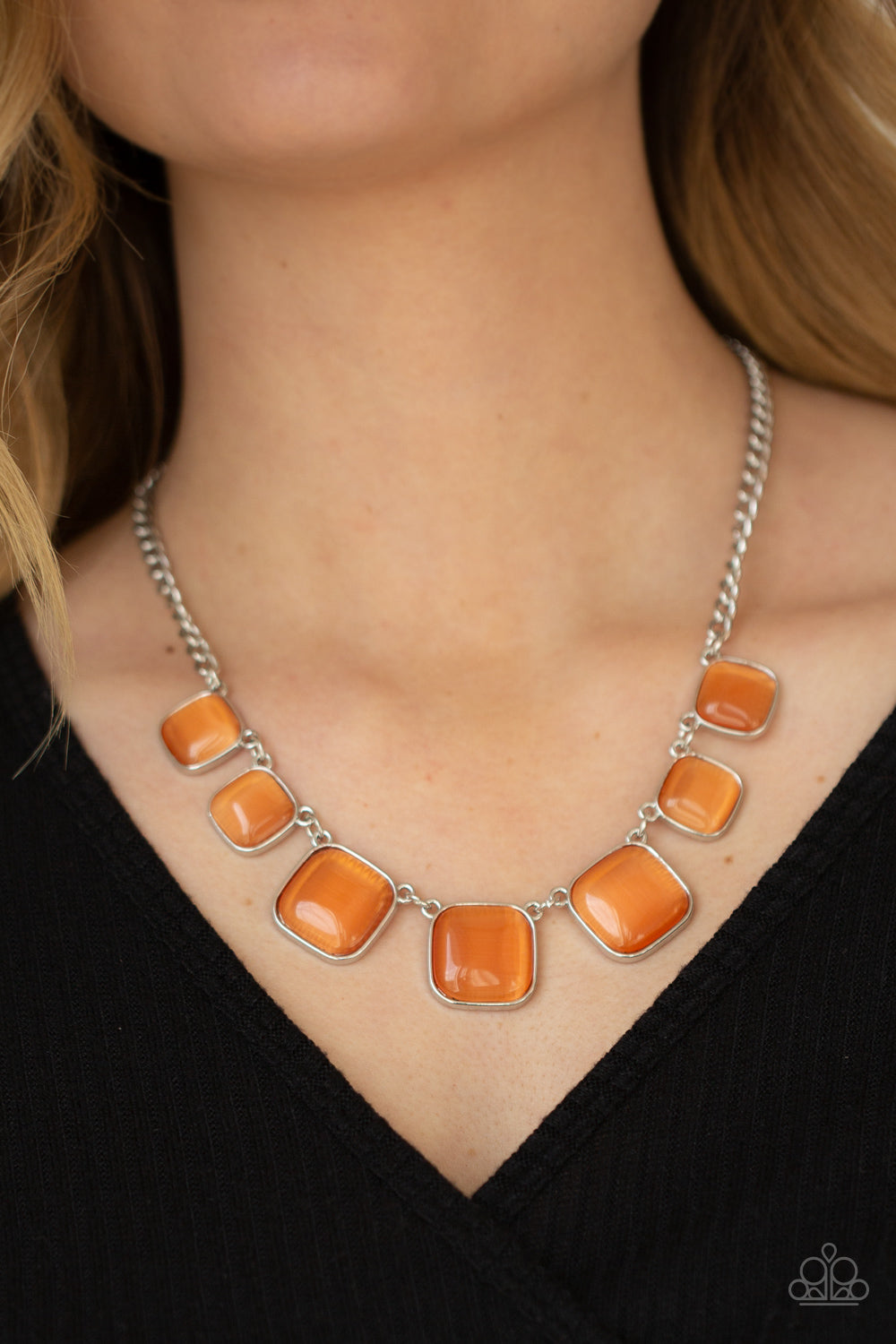 Paparazzi Aura Allure  Orange Necklace