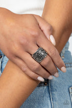 Load image into Gallery viewer, Paparazzi Edgy Effulgence Silver Ring
