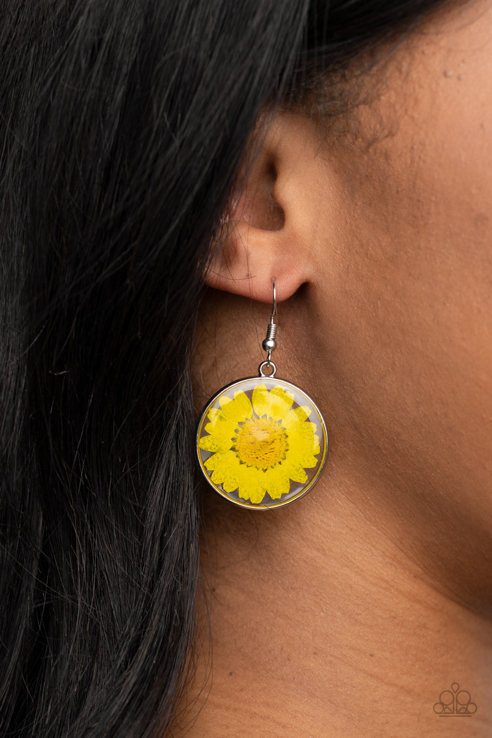 Paparazzi Forever Florals Yellow Earrings