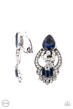 Load image into Gallery viewer, Paparazzi Glamour Gauntlet Blue Clip-on Earrings
