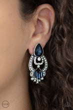 Load image into Gallery viewer, Paparazzi Glamour Gauntlet Blue Clip-on Earrings
