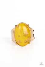 Load image into Gallery viewer, Paparazzi Gold Leaf Glam Yellow Ring
