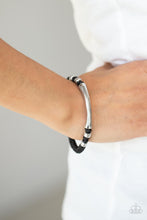 Load image into Gallery viewer, Paparazzi Grounded in Grit Black Bracelet
