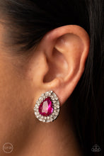 Load image into Gallery viewer, Paparazzi Haute Happy Hour Pink Clip-on Earrings
