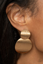 Load image into Gallery viewer, Paparazzi Here Today, GONG Tomorrow Gold Earrings
