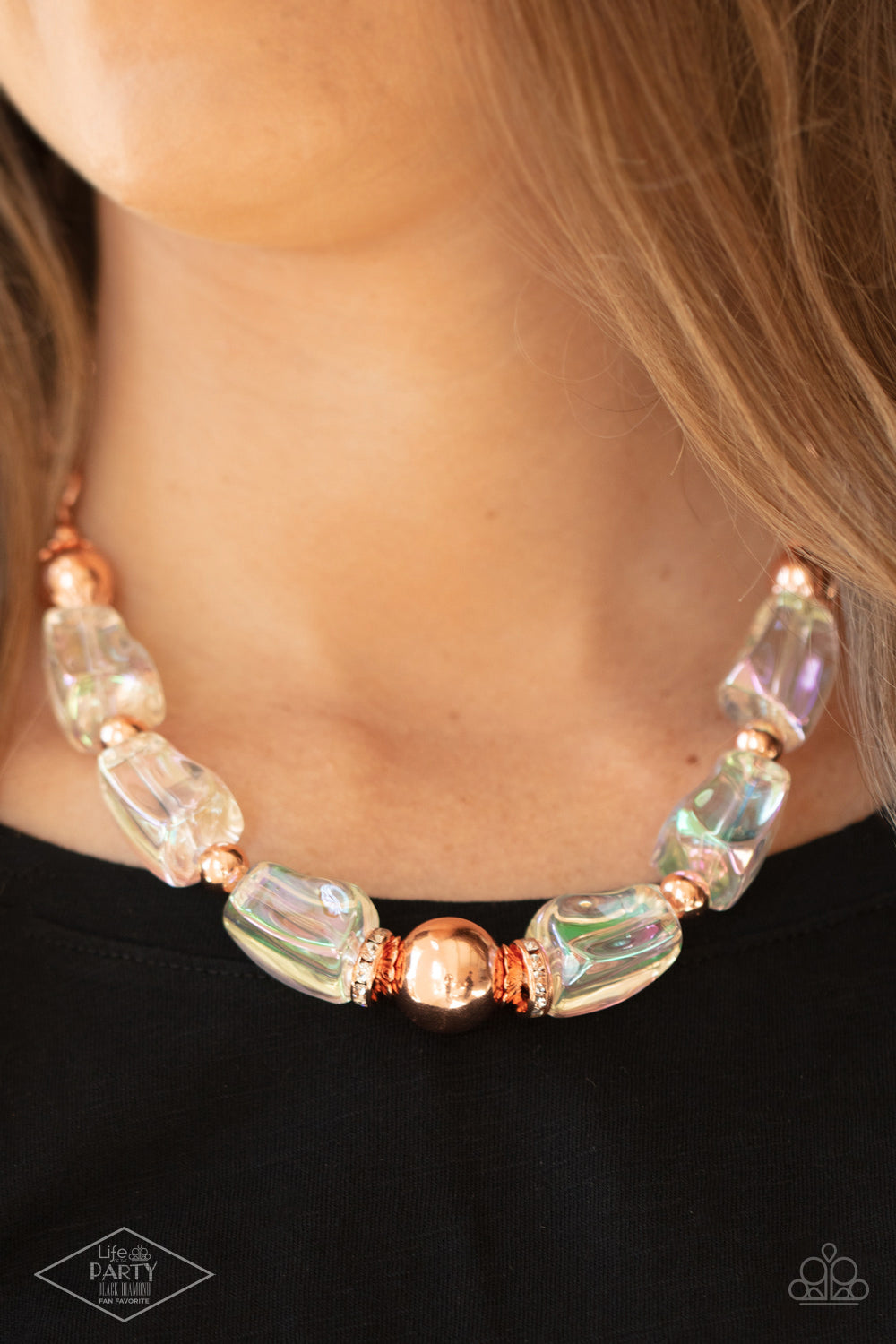 Paparazzi Iridescently Ice Queen Copper Necklace