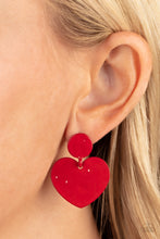 Load image into Gallery viewer, Paparazzi Just a Little Crush Red Earrings
