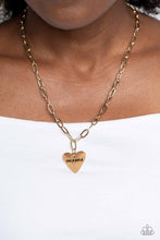 Load image into Gallery viewer, Paparazzi Mama Cant Buy You Love Gold Necklace
