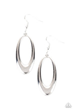 Load image into Gallery viewer, Paparazzi OVAL The Hill  Silver Earrings
