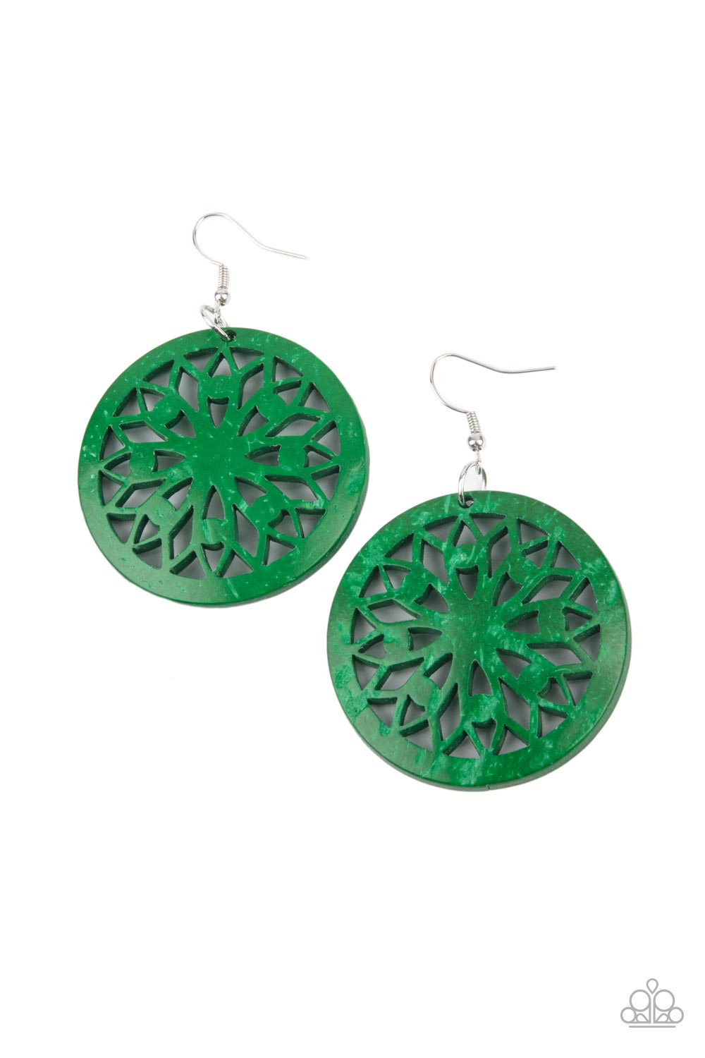 Paparazzi Ocean Canopy Green Earrings