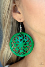 Load image into Gallery viewer, Paparazzi Ocean Canopy Green Earrings
