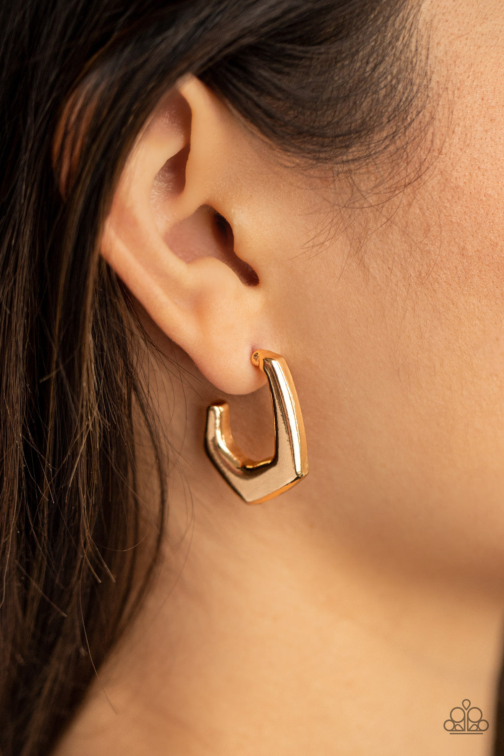 Paparazzi On The Hook Gold Earrings