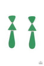 Load image into Gallery viewer, Paparazzi Retro Redux Green Earrings
