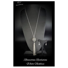 Load image into Gallery viewer, Paparazzi Rhinestone Revolution White Necklace - September 2021 Life of the Party Exclusive
