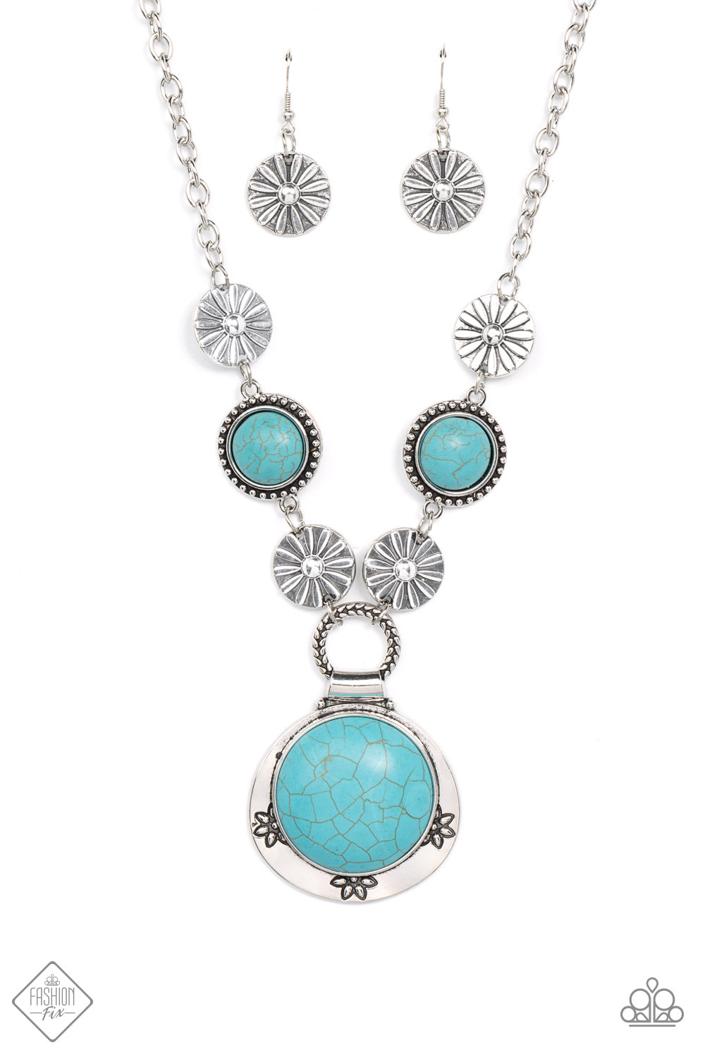 Paparazzi Saguaro Garden Blue Necklace