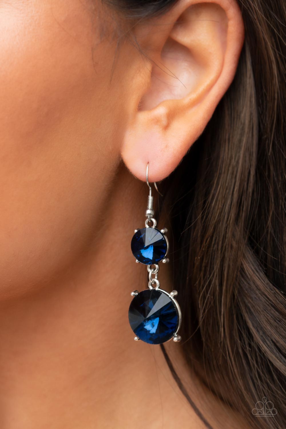 Paparazzi Sizzling Showcase  Blue Earrings