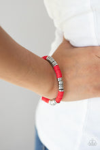 Load image into Gallery viewer, Paparazzi Stacked In Your Favor Red Bracelet
