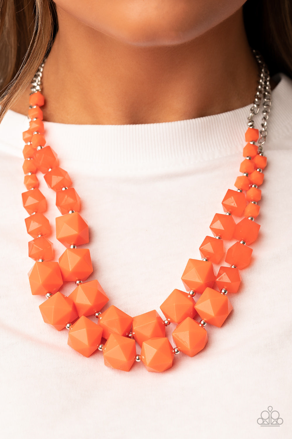 Summer Excursion Orange Necklace